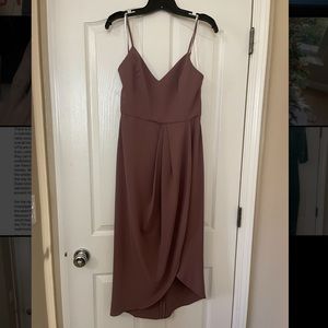 Lulus midi dress. Great wedding guest or bridesmaids dress.